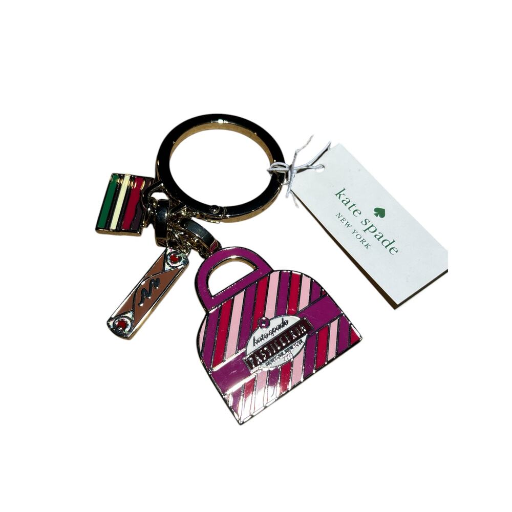 Kate Spade Italian pastry keychain with cannoli and Italian cream cake
